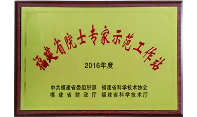 虹潤(rùn)院士專家工作站榮膺“2016年度福建省院士專家示范工作站”